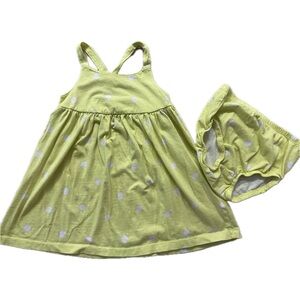 24 Months Baby Girl Carter’s Lime Green Sundress with Matching Diaper Cover